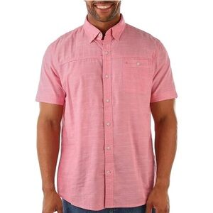 £ IZOD Saltwater Button Down Shirt Size L Salmon Coral